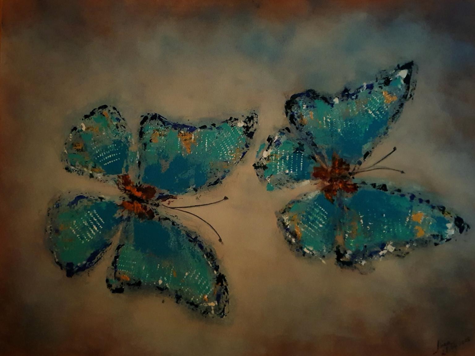 ArteDiAlina.com painting: flight to the right